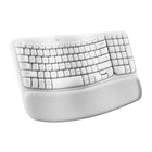 Logitech - Wave Keys clavier ergonomique sans fil, repose-poignets rembourré - Blanc-Une vague de confort: augmentez votre confort avec le clavier Wave Keys: le clavier ergonomique sans fil conçu pour vous permettre de travailler plus facilement