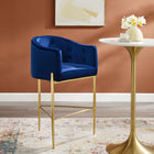 Modway - Savour Touffe Performance Velvet Tabouret de bar - Marine-Velours de performance résistant aux taches