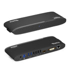 Plugable - Station d'accueil horizontale pour ordinateur portable Displaylink USB 3.0 à double moniteur enfichable-Extensibilité flexible : cette station d'accueil USB C offre une extensibilité flexible en se connectant à votre ordinateur portable via un seul câble USB 3.0 ou USB-C inclus, offrant deux sorties vidéo, un Ethernet Gigabit filaire, des prises casque et microphone 3,5 mm, ainsi que deux USB 3.0. ports et quatre ports USB 2.0