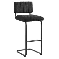 Modway - Parity Boucle Tabourets de bar - Noir noir - Ensemble de 2-Tabourets de bar à manger moderne du milieu du siècle