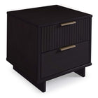 Manhattan Comfort - Granville commode et table de chevet modernes - noir - ensemble de 2-17,72 po L x 37,80 po l x 31,73 po h