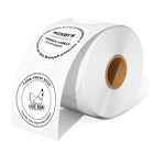MUNBYN - Étiquette thermique circulaire - 2" - Blanc - 750 feuilles/rouleau - 2 rouleaux/paquet - Paquet de 2-Polyvalent : Notre papier étiquettes thermique peut être utilisé pour une large gamme d'applications, allant de l'organisation de votre maison à l'étiquetage des produits dans votre entreprise.