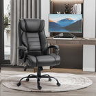 Vinsetto - Fauteuil de bureau exécutif à haut dossier avec massage à vibrations 6 points - noir-Six points de massage par vibrations : quatre dans le dos et deux dans l’assise, avec télécommande filaire