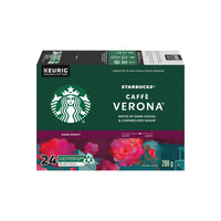 Dosettes K-Cup Starbucks Caffe Verona, torréfaction foncée, paquet de 24-Caffe Verona est un mélange séduisant de cafés d’Amérique latine et d’Asie-Pacifique avec une légère touche de torréfaction italienne pour la profondeur, l’âme et la douceur