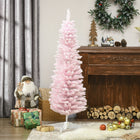 HOMCOM - Arbre de Noël artificiel crayon avec branches floquées de neige-Design floqué de neige pour les faire ressembler à de la neige et créer une atmosphère hivernale sans avoir à nettoyer beaucoup de dégâts 