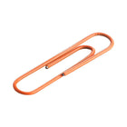 JAM Paper - Trombones géants colourés - grands trombones orange de 5 cm - paquet de 75- Trombones de qualité supérieure fabriqués à partir de fil d'acier recouvert de vinyle de haute qualité