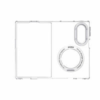 Avana - Étui Tootsie Stand avec Magnets pour Samsung Galaxy Z Fold8 - Glacier-Bague pivotante et support à cliquet dans un boîtier transparent.