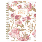 AT-A-GLANCE - Agenda hebdomadaire/mensuel BADGE floral 2027 - 8 1/2 po H x 5 1/2 po l - multicolore - bilingue-13 mois : janvier 2027 à janvier 2028
