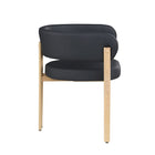Brassex - Chaise de visite 439672 Brayden - ensemble de 2 - noire-Dossier incurvé au design épuré