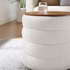 Modway - Mezzo Manche Tissu Boucle Ottoman de stockage - Nuage-Glissements au pied sans marquer