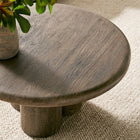 Modway - Tori Rond de 31 pouces Terrasse extérieure Béton Table à manger - Noyer vieilli-Nivellement des pieds non marquants