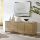 Hudson&Canal - Meuble TV Desmond pour téléviseurs jusqu'à 78" - Chêne clair-Dimensions du produit : 15,75" L x 70" l x 24" H