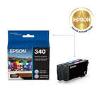 Epson - Pack combiné de cartouches d'encre couleur 340 Claria Photo HD - Capacité standard - Cyan clair/Magenta clair-Qualité photo supérieure