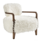 Modway - Zinnia Fausse fourrure Chaise d’accent - Blanc-Rembourrage en fausse fourrure