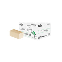Globe Commercial - Serviettes pliées simples SF250NAT - Naturel - 250 feuilles/paquet - Paquet de 16-Distribution de feuilles individuelles pour minimiser les déchets et la contamination croisée