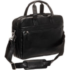 Mancini - Porte-documents pour portable et tablette à deux compartiments Buffalo - 16.25po x 4po x 12po - Noir-Convient au portables jusqu’à 15.6" pouces