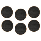 Maxwell & Williams - Accents de Table Napperon Ronde - 38 cm - Noir Naturel - Paquet de 6-Essuyer avec un chiffon humide