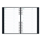 Blueline - 2026 Agenda quotidien CoilPro Couverture rigide avec Reliure spirale double - 8 po x 5 po - Noir - Bilingue-Onglets laminés autocollants avec pochette de rangement