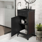 Modway - Steamforge 18" Vanette de salle de bain - Noir noir-Bassin d’évier en céramique