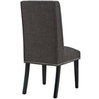 Modway - Baron Tissu Chaise à manger Ensemble de 4 - Brown-Pieds en caoutchouc massif