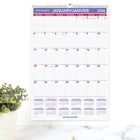 AT-A-GLANCE - Calendrier mural mensuel 2026 - 22 3/4 po H x 15 1/2 po l - bilingue-Design contemporain avec beaucoup d'espace d'ecriture avec dos en bois agglomere complet. Imprime à l'encre bleue et rouge