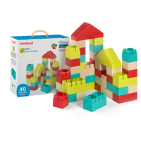 Miniland - Bloc ECO Super Kim-Ce jeu de construction amusant améliore la coordination œil-main des enfants tout en leur apprenant les couleurs et les concepts spatiaux.