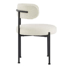 Modway - Albie Tissu Boucle Chaises de salle à manger Ensemble de 2 - Noir ivoire-8