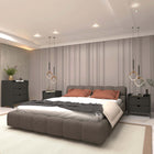 Manhattan Comfort - commode mid-century modern Coney et 2 tables de chevet - gris - ensemble de 3-Tiroirs spacieux avec mécanisme de glissement simple de 0,75