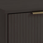 Manhattan Comfort - Granville commode et chiffonnier modernes - gris foncé - ensemble de 2-Doté d'une épaisseur de panneau de 25 mm, fabriqué en bois massif de haute qualité et doté d'une façade de tiroir nervurée en bois massif