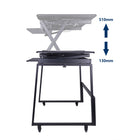 Rocelco - DADR-FSM Support de sol avec roulettes pour DADR40 et DADR46 - Noir-DIMENSIONS: 30 "H x 37" L x 28 "P