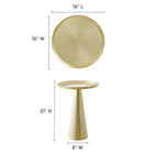 Modway - Maren Manche Table d’appoint - Laitons-Plateau à rebord surélevé