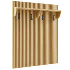 Modway - Render Cannelé Arbre de salle 3-en-1 avec banc de rangement et porte-manteaux in Chêne-7