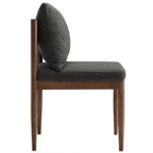 Modway - Remington Fauteuil d’appoint de salle à manger - Charbon de bois-Glissières de plancher sans marquage
