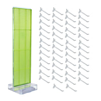 Azar - Présentoir de sol à panneau perforé Studio Base - 60 po x 17 po - Vert-Comprend un porte-enseigne en T qui peut être fixé au sommet du présentoir à panneau perforé