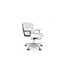 Plata Import - Chaise de bureau Looby, blanc (LS-8298-W)-Siège en cuir PU