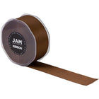 JAM Paper - Ruban de satin double face - 1 1/2" de large x 25 m - Brun chocolat-Taille : 1,5 po x 25 mètres