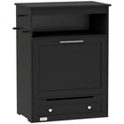 PawHut - Station d’alimentation pour animaux, armoire de rangement, conteneur - noir-Deux stations d'alimentation amovibles pour animaux sont pratiques pour les friandises, l'eau ou la nourriture, faciles à nettoyer et à remplir 
