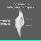 Logitech H390 Casque Stéréo Filaire pour PC/Ordinateur Portable avec Microphone Antibruit - Blanc-Casque USB pour Ordinateur Plug-and-Play Il suffit de brancher le connecteur  USB-A sur votre ordinateur et vous êtes prêt à parler ou à écouter sans avoir à installer de logiciel