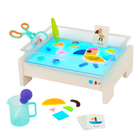 Battat - Ensemble de jeu éducatif avec table lumineuse-Ensemble de 79 pièces : Comprend de nombreux accessoires d’apprentissage tels qu’un bac sensoriel, des outils pour exercer la motricité fine, des formes et des insectes translucides, une tasse à mesurer, des cartes à motif et bien plus encore