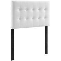 Modway - Emily Biscuit Touffé Performance Velvet Tête de lit jumelée, Blanc-Luxueuse tête de lit jumelée moderne