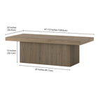 Hudson&Canal - Table basse rectangulaire Torren (122 cm de largeur) - Chêne gris vieilli-9