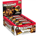 Allmax - Barres protéinées Hexparo au chocolat et au beurre de cacahuète - Lot de 12-La barre protéinée Hexapro s'intègre parfaitement à une variété de régimes, y compris les régimes faibles en glucides et en sucres. Disponible en plusieurs saveurs, chacune soigneusement élaborée pour offrir un goût gourmand, vous permettant de rester concentré sans compromis. Du petit matin aux fringales nocturnes, cette barre protéinée deviendra votre en-cas préféré. Une fois essayée, elle deviendra un incontournable de v