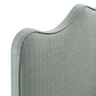 Modway - Athena Rayé Tissu tapis Tête de lit pleine grandeur, Bande bleue Spa-8
