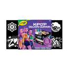 Crayola - Boîtier de rangement duveteux K-Pop Demon Hunters-Boîtier duveteux à colorier : comprend 15 marqueurs super pointes, 5 marqueurs métalliques et 1 boîtier de rangement les guerrières de la k-pop avec UN revêtement noir duveteux que les enfants peuvent colorier pour créer une décoration de chambre personnalisée à faire soi-même