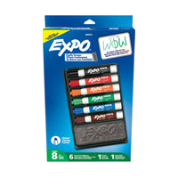 Expo® – Trousse de marqueurs à effacement sec originaux, à faible odeur, pointe biseautée, couleurs variées-L'effaceur Expo est doux et est conçu spécialement pour les surfaces à effacement sec, et il efface l'encre Expo rapidement et sans effort