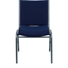 Flash Furniture – Chaise empilable robuste bleu marine à motifs à revêtement Hercules rembourrée de 3 po, 4/pqt-Coussins profilés