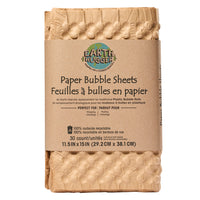 Earth Hugger - Demi-feuilles de papier kraft à bulles - 11,5" x 15" - Paquet de 30-Protection écologique, coussin à bulles en papier