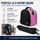 Vangoddy - Sac à bandoulière rembourré pour appareil photo - rose pâle-La bandoulière rembourrée amovible permet un transport confortable et mains libres