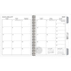 Staples - Agenda scolaire hebdomadaire/mensuel médaillons 2025-2026 - 8 5/8 po H x 6 7/8 po l - assorties - bilingue-1 semaine par mois sur deux pages