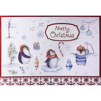 Rosedale Gold - Cartes de souhaits Noël Gold 5-1/2 po x 8 po / Enveloppes - paquet de 6-Cartes de souhaits qualité boutique